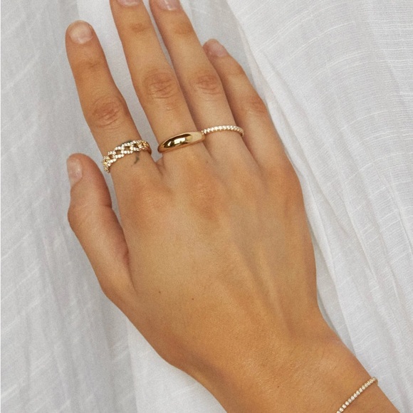 14k gold cuban ring size 4 - Picture 3 of 4